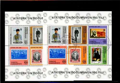 Türkei Block 19 Atatürk postfrisch + gestempelt #1B255