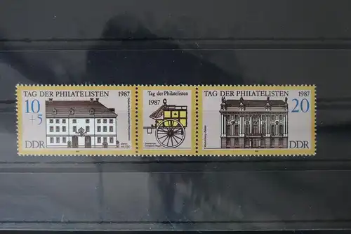 DDR 3118-3119 postfrisch Dreierstreifen #WF602