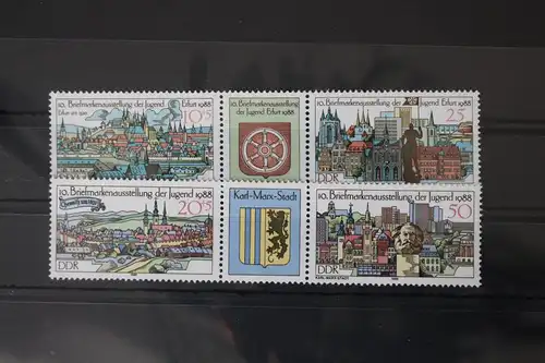 DDR 3173-3176 postfrisch Dreierstreifen 1 und Dreierstreifen 2 #WF648