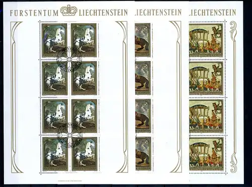 Liechtenstein Kleinbogen 171-219 gestempelt Kunst #GG1591