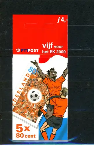 Niederlande Markenheft 59 gestempelt Fußball #1B245