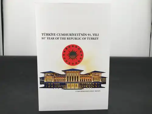Türkei Block 120-123 + FDC 91 Jahre Türkische Republik im Folder #GG1604