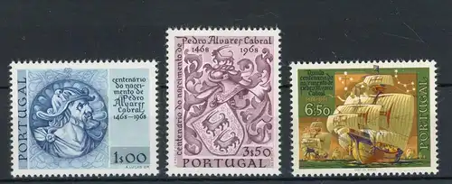Portugal 1067-69 postfrisch Schifffahrt #HK749