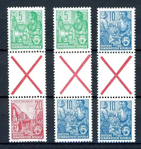 DDR Zusammendruck SZ 5 - SZ 7 postfrisch #1C029