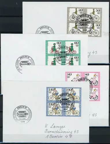 Berlin 735-38 Berlin Ersttagesbrief/FDC #HK743