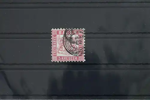 Altdeutschland Baden 18 gestempelt mit Nummernstempel #WN577