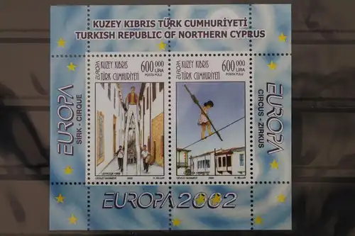 Türkisch-Zypern Block 20 mit 560-561 postfrisch Europa Zirkus #WK730