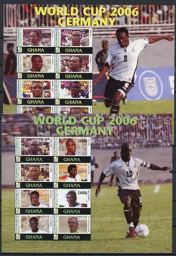 Ghana KB Satz mit 3839-3854 postfrisch Fußball WM 2006 #GG1633