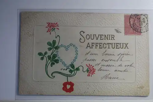 AK Frankreich Grußkarte - Souvenir Affectueux 1905 #PK942