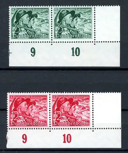 Deutsches Reich waag. Paare 684x-685 postfrisch #1C192