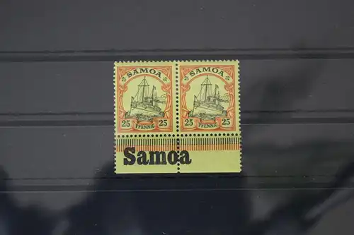 Deutsche Kolonien Samoa 11 postfrisch als Streifen mit Landesnamen #WN074