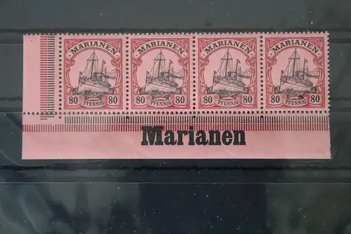 Deutsche Kolonien Marianen 15 postfrisch 4er Streifen mit Landesname #WN034