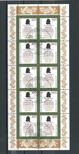 Bund Zehnerbogen 1880 Bonn Ersttagssonderstempel #1B338