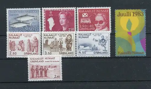 Grönland Jahrgang 1983 140-146 postfrisch #1B306