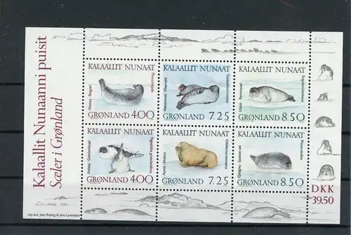 Grönland Block 3 postfrisch Robben #1B345