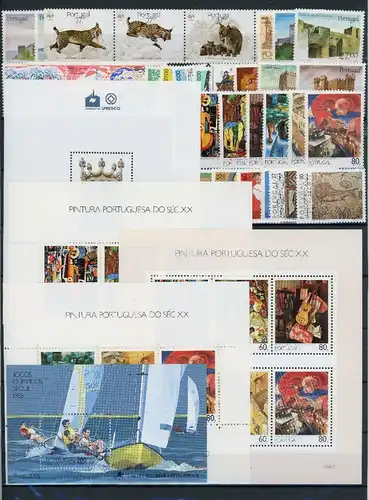 Portugal Jahrgang 1988 1739-1771, Block 57-61 postfrisch #GG1636