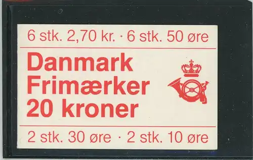 Dänemark Markenheft 33 postfrisch Königshaus #1B342