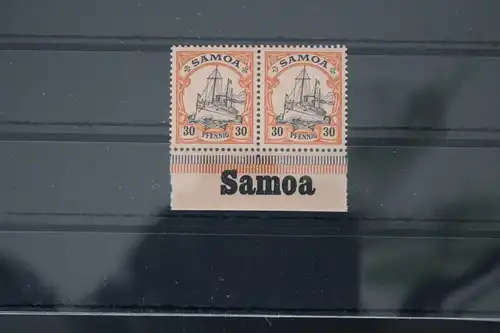 Deutsche Kolonien Samoa 12 postfrisch als Streifen mit Landesnamen #WN077