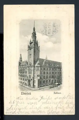 AK Elberfeld Rathaus 1903 #1C303