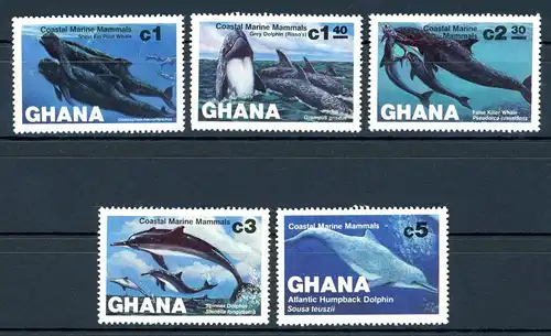 Ghana 977-81 postfrisch Wale/ Delfine #HK793