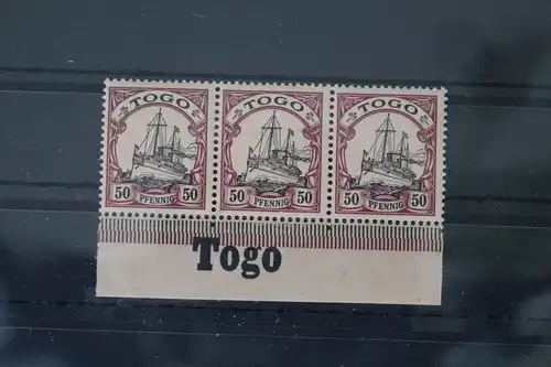 Deutsche Kolonien Togo 14 postfrisch als Streifen mit Landesnamen #WN109
