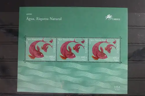 Portugal Block 168 mit 2503 postfrisch Europa Lebensspender Wasser #WL925