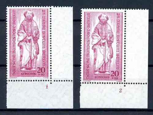 Berlin 134 Eckrand ur postfrisch Formnummer/ FN 1+2 #1C439