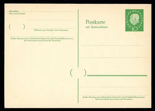 Bund Ganzsache P 39 ungebraucht #1C274