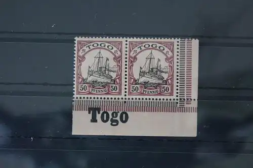 Deutsche Kolonien Togo 14 postfrisch als Streifen mit Landesnamen #WN105