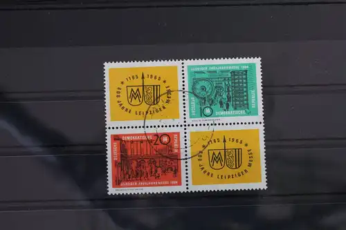 DDR 1012-1013 gestempelt Viererblock #WP599