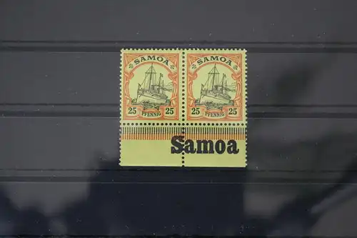 Deutsche Kolonien Samoa 11 postfrisch als Streifen mit Landesnamen #WN075