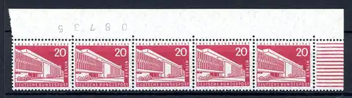 Berlin 5er Str. 146 v Eckrand ur postfrisch Bogenzählnummer #1C487