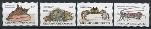 Grenada/ Grenadinen 703-06 postfrisch Meerestiere #HK828