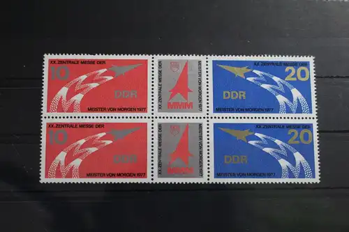 DDR 2268 - 2269 postfrisch 2 x Dreierstreifen als Einheit #WQ250