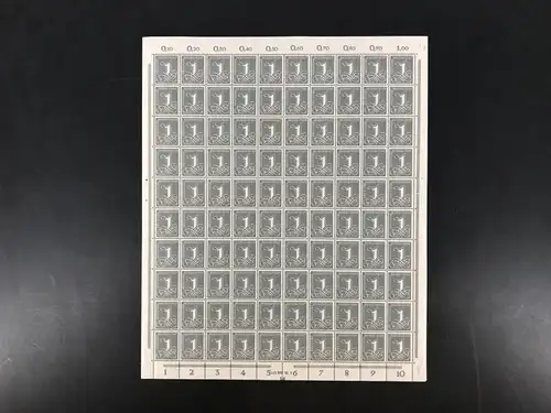 Bund 100er Bogen 226 xv postfrisch mit HAN und DZ #BW8421