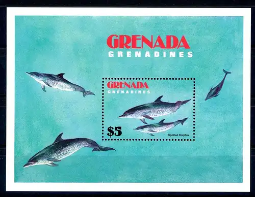 Grenada/ Grenadinen Block 71 postfrisch Delfine #HK801