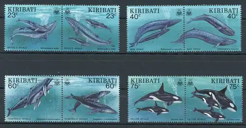 Kiribati 4 Paare 661-68 postfrisch Wale #HK815