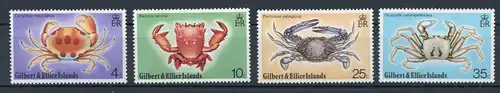 Gilbert + Ellice Islands 232-235 postfrisch Krabben #HK827