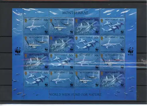 Montserrat ZD Bogen 1109-12 postfrisch Fische #IN004
