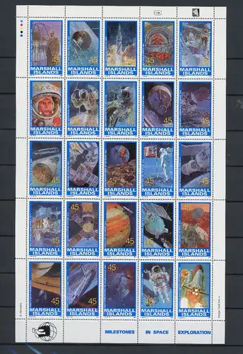Marshall Inseln ZD Bogen 250-274 postfrisch Astronauten #JE633