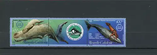 Neukaledonien Dreierstreifen 1278-1289 postfrisch Fische #IN023
