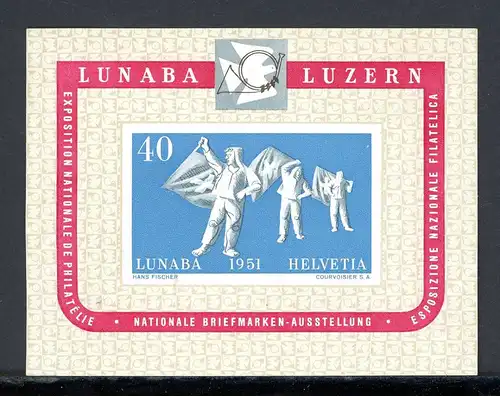 Schweiz Block 14 postfrisch LUNABA 1951 #1C588