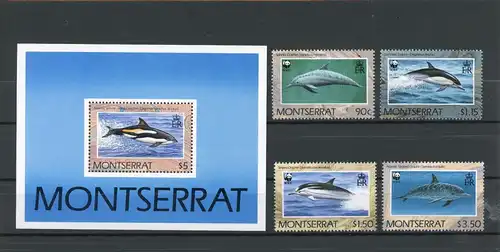 Montserrat 786-789, Block 59 postfrisch Fische #IN021