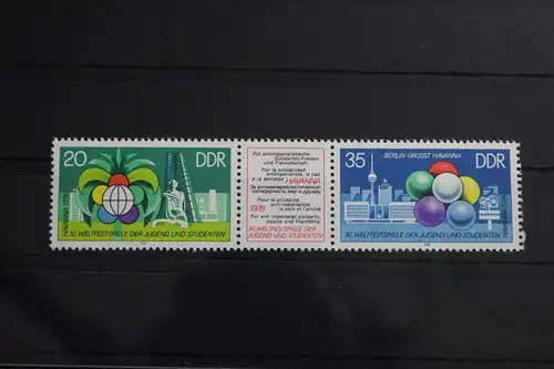 DDR 2345 - 2346 postfrisch Dreierstreifen #WQ282