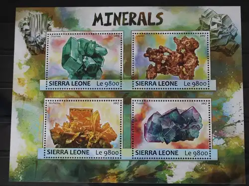 Sierra Leone 8230-8233 postfrisch als Kleinbogen #WS210