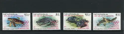 Nicaragua 2099-2102 postfrisch Schildkröte #IN051