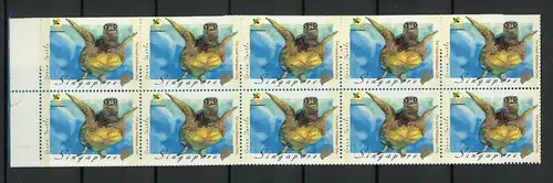 Singapur Markenheft 31 postfrisch Schildkröte #IN131