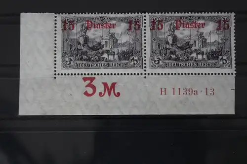 Deutsche Auslandspostämter Türkei 46b HAN postfrisch Eckrandpaar #WT597