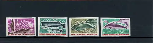 St. Pierre und Miquelon 443-446 B postfrisch Wale #IN031