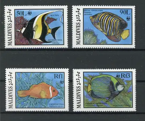 Malediven 1198-1201 postfrisch Fische #IJ381